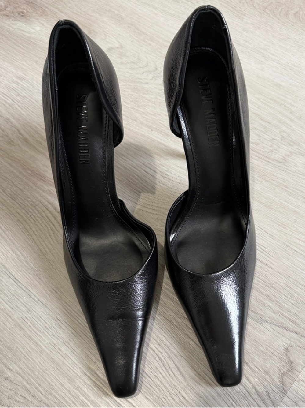Steve Madden Black Pointed D'Orsay Heels Size 8